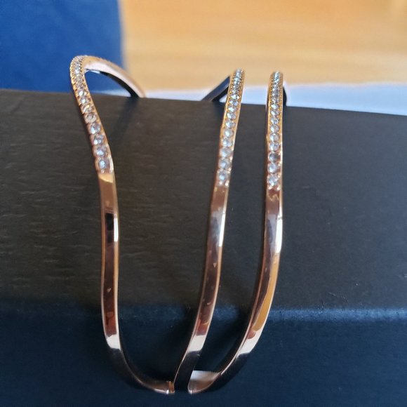 Michael Kors Wonderlust Rose Gold Open Statement Cuff/Bracelet/Bangle - Picture 10 of 16